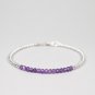 Amethyst Round 2.5-3mm Faceted beads adjustable stacking bracelet | STK-0310