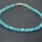 Apatite Rondelle 3-4mm Faceted beads adjustable stacking bracelet | STK-0588