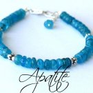 Apatite Rondelle 4.5mm Faceted beads adjustable stacking bracelet | STK-0617