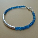 Apatite Rondelle 2-3mm Faceted beads adjustable stacking bracelet | STK-0631