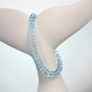 Blue Topaz Rondelle 4mm Smooth beads adjustable stacking bracelet | STK-1754