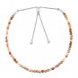 Camel Jasper Round 3mm Faceted beads adjustable stacking bracelet | STK-1807