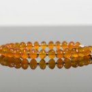 Carnelian Rondelle 4mm Faceted beads adjustable stacking bracelet | STK-1909