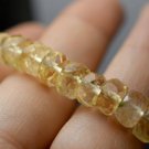 Citrine Rondelle 4.5mm Faceted beads adjustable stacking bracelet | STK-2123