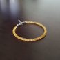 Citrine Rondelle 3.5mm Faceted beads adjustable stacking bracelet | STK-2160
