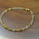 Citrine Rondelle 2.5mm Faceted beads adjustable stacking bracelet | STK-2167
