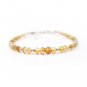 Citrine Rondelle 3-4mm Faceted beads adjustable stacking bracelet | STK-2189