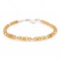 Citrine Rondelle 3-4mm Faceted beads adjustable stacking bracelet | STK-2191