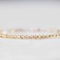 Citrine Rondelle 3.5mm Faceted beads adjustable stacking bracelet | STK-2193