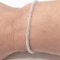 Clear Quartz Round 3mm Faceted beads adjustable stacking bracelet | STK-2284