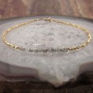 Diamond Quartz Fancy 2mm Uncut beads adjustable stacking bracelet | STK-2382