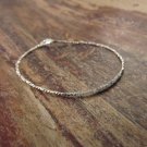 Diamond Quartz Fancy 2mm Uncut beads adjustable stacking bracelet | STK-2386