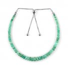 Emarald Rondelle 2-4mm Faceted beads adjustable stacking bracelet | STK-2397