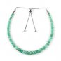 Emarald Rondelle 2-4mm Faceted beads adjustable stacking bracelet | STK-2397