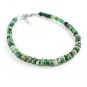 Emarald Rondelle 3-6mm Faceted beads adjustable stacking bracelet | STK-2405