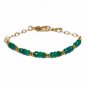 Emerald Rondelle 3.5mm Faceted beads adjustable stacking bracelet | STK-2436