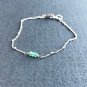 Emerald Rondelle 3.5mm Faceted beads adjustable stacking bracelet | STK-2443