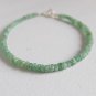 Emerald Rondelle 3-4mm Faceted beads adjustable stacking bracelet | STK-2474