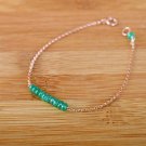 Emerald Rondelle 3.5mm Faceted beads adjustable stacking bracelet | STK-2489