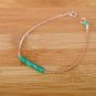 Emerald Rondelle 3.5mm Faceted beads adjustable stacking bracelet | STK-2489