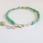 Emerald Rondelle 3.5mm Faceted beads adjustable stacking bracelet | STK-2505