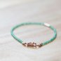Green Onyx Rondelle 2mm Smooth beads adjustable stacking bracelet | STK-3369