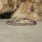 Ice Obsidian Round 4mm Faceted beads adjustable stacking bracelet | STK-3642