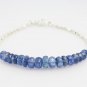 Kyanite Rondelle 3-4mm Faceted beads adjustable stacking bracelet | STK-3799