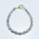 Labradorite Pear 8x5mm Faceted beads adjustable stacking bracelet | STK-3992