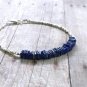 Lapis Lazuli Square 6mm Smooth beads adjustable stacking bracelet | STK-4148