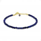 Lapis Lazuli Round 3mm Faceted beads adjustable stacking bracelet | STK-4153