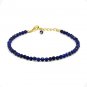 Lapis Lazuli Round 3mm Faceted beads adjustable stacking bracelet | STK-4153