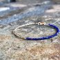 Lapis Lazuli Round 2mm Faceted beads adjustable stacking bracelet | STK-4187