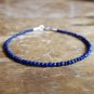 Lapis Lazuli Round 2mm Faceted beads adjustable stacking bracelet | STK-4190