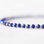 Lapis Lazuli Round 3mm Faceted beads adjustable stacking bracelet | STK-4192