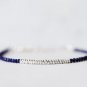 Lapis Lazuli Round 2mm Faceted beads adjustable stacking bracelet | STK-4209