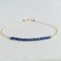 Lapis Lazuli Round 2mm Faceted beads adjustable stacking bracelet | STK-4224