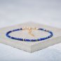 Lapis Lazuli Round 3mm Faceted beads adjustable stacking bracelet | STK-4231