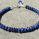 Lapis Lazuli Button 5mm Smooth beads adjustable stacking bracelet | STK-4273