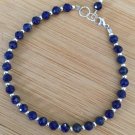Lapis Lazuli Round 4mm Faceted beads adjustable stacking bracelet | STK-4290