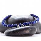 Lapis Lazuli Round 4mm Faceted beads adjustable stacking bracelet | STK-4304
