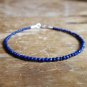 Lapis Lazuli Round 3mm Faceted beads adjustable stacking bracelet | STK-4309