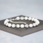 Matte Howlite Round 6mm Smooth beads adjustable stacking bracelet | STK-4562