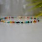 Multi Agate Round 2.5mm Smooth beads adjustable stacking bracelet | STK-4685