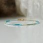 Multi Apatite Round 2mm Smooth beads adjustable stacking bracelet | STK-4698