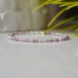 Multi Spinel Round 3mm Faceted beads adjustable stacking bracelet | STK-4853
