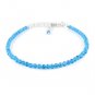 Neon Apatite Round 3mm Faceted beads adjustable stacking bracelet | STK-4964