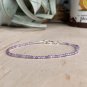 Pink Amethyst Round 2mm Smooth beads adjustable stacking bracelet | STK-5073