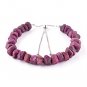 Ruby Nugget Tumble 7-9mm Rough beads adjustable stacking bracelet | STK-5369