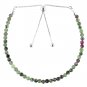 Ruby Zoisite Round 3mm Faceted beads adjustable stacking bracelet | STK-5377
